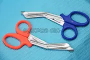 NEW 2 PARAMEDIC UTILITY BANDAGE TRAUMA EMT EMS SHEARS SCISSORS 5.5"-BLUE ORANGE