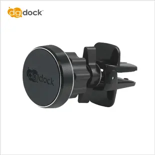 【digidock】Air Vent 出風口鎖式磁鐵鋁框手機車架 磁吸式手機架 冷氣出風口夾/汽車/支架 固定架 導航 GPS(AV-03MG-BK)