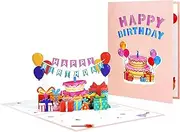 Pop Up Birthday Card 3D Birthday Cards,Birthday Pop Up Card,Pop-Up Open Greeting Cards,Pop Up Happy Birthday Gift Card,Handmade Birthday Greeting Cards Thank You Card,Happy Birthday Handmade Card