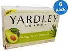 YARDLEY SOAPS 4.25oz ALOE & AVOCADO Skin Moisturizing Soap FREE Shipping 6-Bars