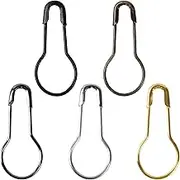 Firefly 1000pcs Metal Gourd/Calabash Safety Pin, Bulb/Bead Needle Pin, Clothing Tag Pin for DIY Home Accessories, 5 Colors
