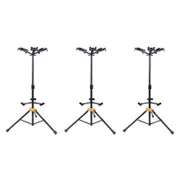 3PK Hercules Triple Guitar Stand Upgraded AGS Auto Grab w/ Rest MC6