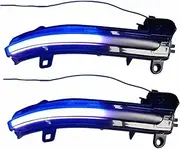 Turn Signal Lights for BMW F20 F30 F31 F21 F22 F23 F32 F33 F34 X1 E84 F36 1 2 3 4 F87 M2 Lamp Rearview Mirror Dynamic Blinker Turn Signal LED Light Turn Signal Lights(Dynamic Blue Yellow)