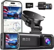 REDTIGER Dash Cam Front Rear, 4K/2.5K Full HD Dash Camera for Cars, Included