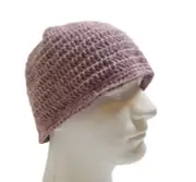 Light Purple Beanie Cap Sz OS Men Women Warm Hat Handmade Crochet Hand Knit NWT