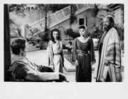 Charlton Heston Haya Harareet and Marina Berti in a scene from the- Old Photo