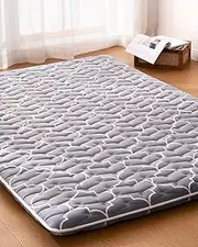 6th Generation Japanese Floor Futon Mattress - Extra-Thick 9-Layer Modern Futon with 100% High-Density Foam, Portable Floor Mattress Sleeping Pad for Adults, Guest Room, Dormitory, Twin Size 75"x39"