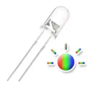 5MM RGB Flashing Water Clear Lens LED Diode - Pack of 25