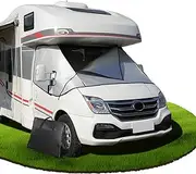 Ezcasch Thermal Windscreen Cover Silver with External Zip for Fiat Ducato Citroen Relay X250/290 Peugeot Boxer from 2006-2024 Motorhome Campervan Winter with Carry Bag