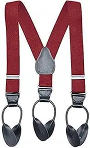 [HOLD'EM] Button End Suspenders Kids Boys Girls Toddler Baby Leather Button Tabs