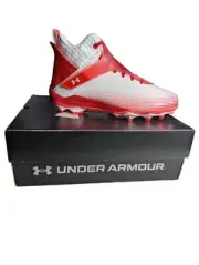 Under Armour UA Mens Size 10 Highlight Hammer MC Football Cleats Red 3025085-100