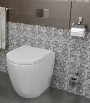 In Wall Concealed Cistern Ceramic Toilet with soft closing flat UF seat WELS