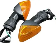 1 Pair Yellow Lens Front Rear Motorcycle Turn Signal Indicator Light Lamp For Kawasaki KLE 500 650 Versys Z1000 Z750S Ninja 650R ZX-6R 600 636