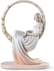Lladro Porcelain in HER Thoughts 01009537 Lady Girl Flowers