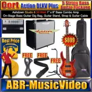 Cort Action DLXV 5 String Bass Guitar & Ashdown Studio 15 300 Watt Bass Comb Amp