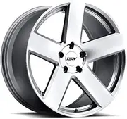 TSW BRISTOL Silver Wheel with Painted Finish (22 x 10.5 inches /5 x 130 mm, 56 mm Offset)