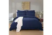 Super Soft Tailored Super King Size Quilt/Doona/Duvet Cover Set - Midnight Blue