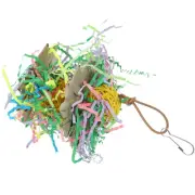 Wooden Cockatiel Toys Parakeet Chewing Toys Bird Foraging Hanging Toys