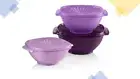 Tupperware Heritage Bowl Set of 3 Purple - Plastic Food Storage Containers New