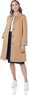 [Tommy Hilfiger] Women's Check Cuff Relaxed Fit Mac
