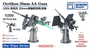 BUNKER WS20012 USN Oerlikon 20mm AA Guns (Late) (Plastic model)