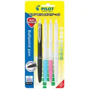 Pilot Super Grip Antibacterial Ballpoint Pen Assorted 4 Pack