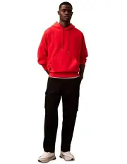 [Calvin Klein Jeans] Straight Cotton Pull On Cargo Pant in Black