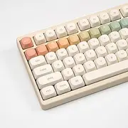 Cute MOA Profile Keycap,125 Keys Pbt Keycap, Dye-Sublimation Keycap Set with Keycaps Puller for Mechanical Keyboard 60% 75% 100% (rainbow)