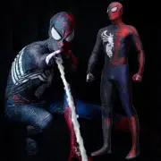 Venom Spider-Man Symbiote Printed Jumpsuit Bodysuit Costume Cosplay Halloween