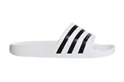 Adidas Unisex Adilette Aqua Slides (White/Black/White)