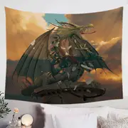 The Awakening Cool Fantasy Dragon Tapestry