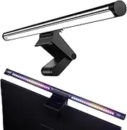 Monitor Light Bar with RGB Back Light, Yakiter,48cm LED Screen Light Bar for Workspace, Dimmable Monitor Lamp, Touch Control Monitor Lamp for Desk/Office/Home/Game, for Eye Caring