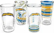 Tervis NFL Los Angeles Chargers - Assorted Made in USA Double Walled Insulated Tumbler Travel Cup Keeps Drinks Cold & Hot, 16oz 4pk, Classic