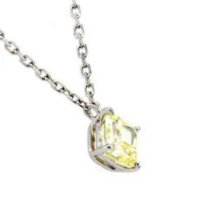 【BRILLMOND JEWELRY】黃彩鑽 GIA FANCY YELLOW 1克拉 PT950鉑金 經典鑽墜(FANCY YELLOW/VS2 全PT950鉑金)