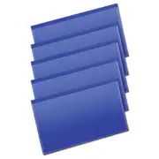 50PK Durable 8.15x16.3cm Document Pouch Display w/ Magnetic Strips Dark Blue