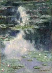 Claude Monet - Pond with Water Lilies Giclee Fine Art Print on Canvas 36"