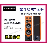 在飛比找蝦皮購物優惠-台灣撼聲AudioKing AK-205雙10吋低音舞台用喇