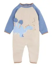 [Bebe by Minihaha] Isaac Dinosaur Knitted Romper in Assorted