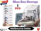 Shoe Box Storage Case Clear Boxes Foldable Stackable Transparent Organizer AU