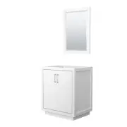 Wyndham Collection WCF1111-30S-CX-M24 Icon 30" Single - White / Brushed Nickel
