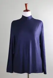 CHICO'S NWT $55 Rayon Spandex Sparkle Foil Mock Top Size 2 US 12 / 14 / Large