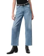 rag & bone Featherweight Andi High Rise Wide Leg Ankle Jeans in Beacon