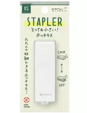 MIDORI XS Compact Stapler Mini Foldable Portable Office White Japan Good Design