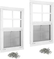 Versatile 12" x 18" Sliding Windows Set for Sheds, Chicken Coops & Treehouses
