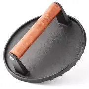 Cast Iron Smash Burger Press Burger Smasher for Griddle 7" Round Bacon Press ...