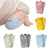 [AXKLBU] 5 Pair Baby Knee Pads Anti-Slip Baby Crawling Knee Pads Baby Knee Pads Elastic Leg Warmers Toddlers Leg Protectors Baby Knee Protectors Leg Warmers Baby Toddlers Crawling Socks