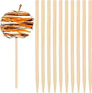 500 Pack Bamboo Candy Apple Skewer Sticks, 5.5 Inch Natural Bamboo Skewers, 5mm Thick Short Semi Point Caramel Candy Apple Corn Dog Cookie Lollipop Sticks, (500 corn skewers)