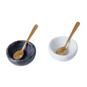 Davis & Waddell Nuvolo Marble Set of 4 Pinch Pot & Spoons - Robins Kitchen
