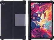 Jarttarn Compatible with Lenovo Tab Plus 11.5-inch 2024 (TB351FU) Shockproof Soft Silicone Ajustable Stand Precise Cover for Tab Plus 11.5'' (Black)