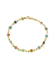 Savvy Cie Silver Evil Eye Bracelet